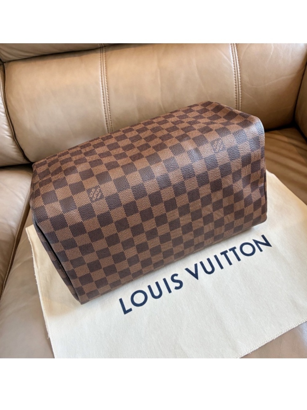Microchip Louis Vuitton Classic Speedy 30 Damier Ebene Bag New Model - Picture 6 of 16
